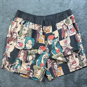 Lost Enterprises Skateboard Shorts Hot Girl Lollipop AOP Print Mens S Pull On